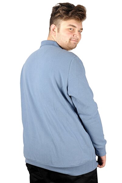 ModeXL Мъжки поло суитшърт - Мод XL, Vnz Thessaloniki 20440, Син