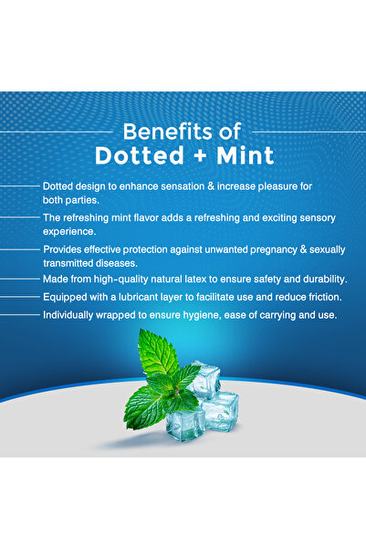 Enjoy Mint Premium Condoms - 3 Pcs, Mint-Scented, Ultra-Thin, Lubricated