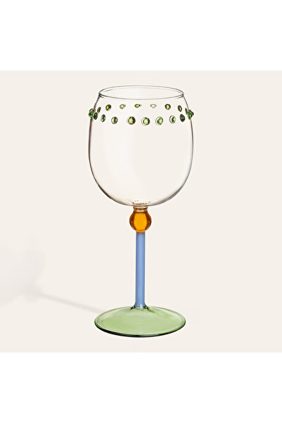 Zsa Zsa Zsu Henan Borosilikat Cam Kadeh 450 Ml Şeffaf - Yeşil