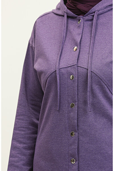 sefamerve Διπλό Σετ Φόρμας 3078-03 Σκούρο Λιλά