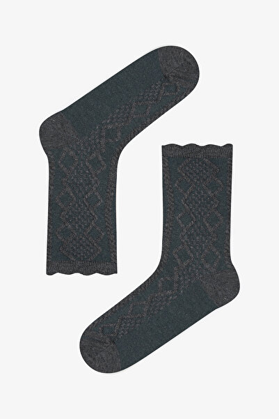 Penti 5 Çift Pamuklu Jakar Desenli Soket Çorap