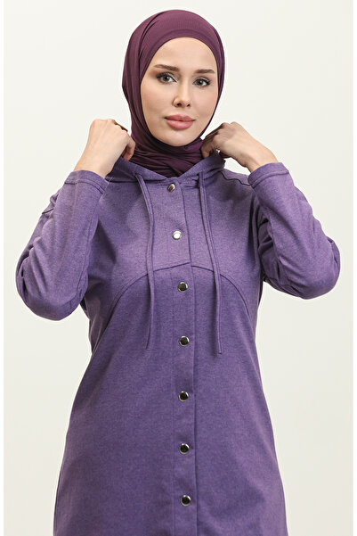 sefamerve Διπλό Σετ Φόρμας 3078-03 Σκούρο Λιλά