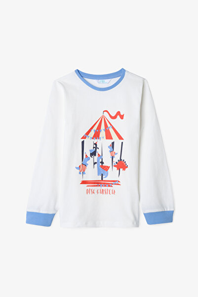 Penti Erkek Çocuk Atlıkarınca Desenli Dino Carnaval Pamuklu 2'li Pijama Takımı