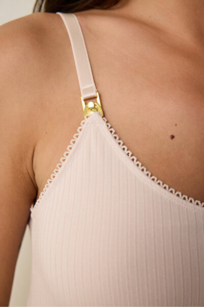 Penti Light Beige Adjustable Strap Breastfeeding Undershirt