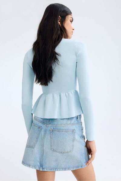 H&M Knitted peplum top