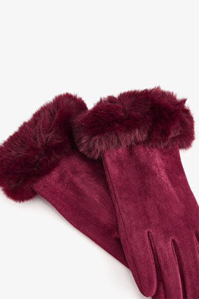 Penti Burgundy Romina Faux Suede Gloves