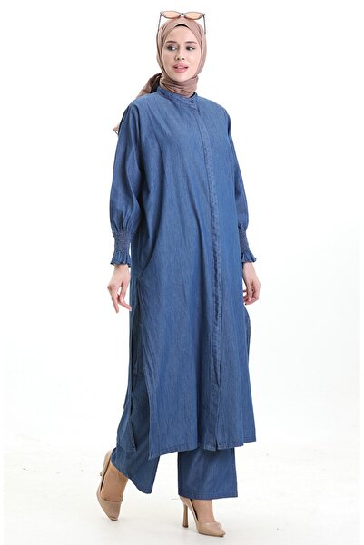 sefamerve Διπλό Σετ 260625-03 Navy Blue