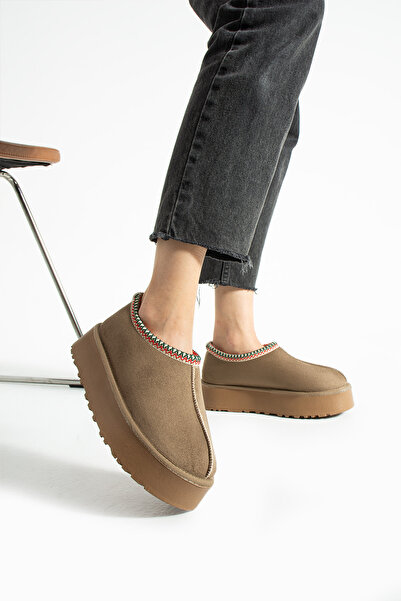 Moda Devrin Обувки с дебела подметка и подплата от изкуствена овча кожа