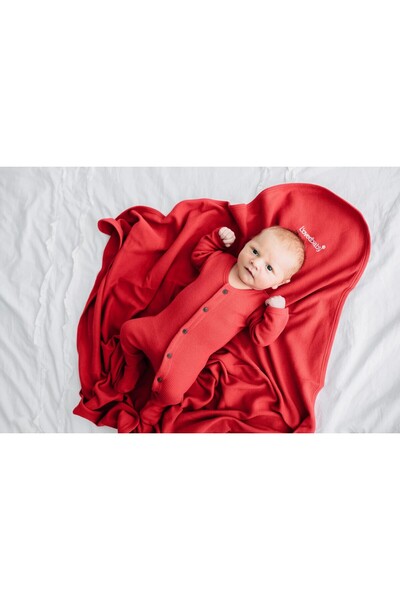 Lovedbaby Baby swaddle blanket, Cherry, 100% cotton, universal size