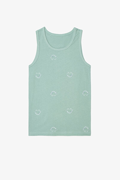 Penti Boy's Contour Dinosaur Patterned Cotton 2-Piece Undershirt