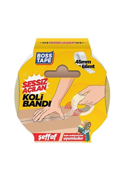 Boss Tape Sessiz Açılan Koli Bandı En:45mm Boy:66mt