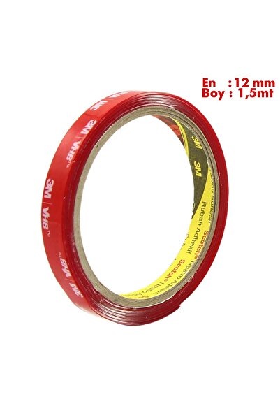 3M VHB Araç Aksesuar Yapıştırma Bandı En:12mm Boy:1,5metre