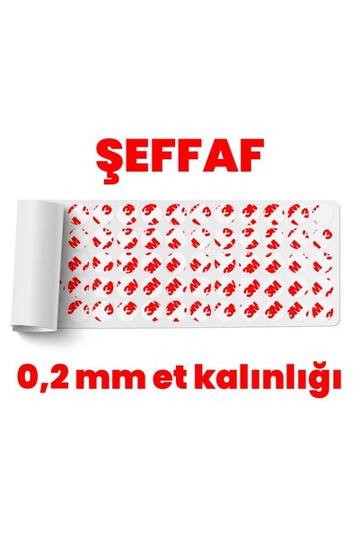 3M Çok İnce Güçlü Şeffaf 100 Adet Hazır Kesim 20mm Çap