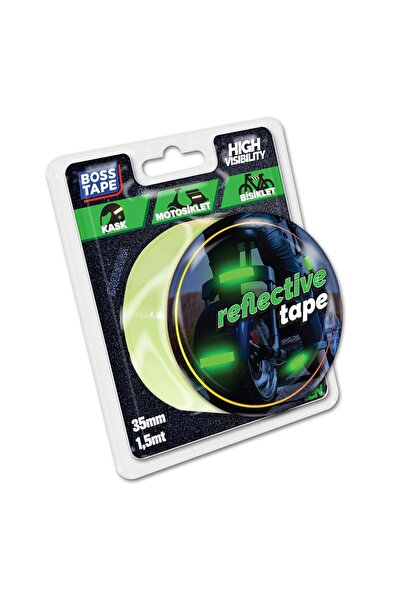 Boss Tape Karanlıkta Parlayan Fosforlu En:35mm Boy:1,5mt Motosiklet Bisiklet ...