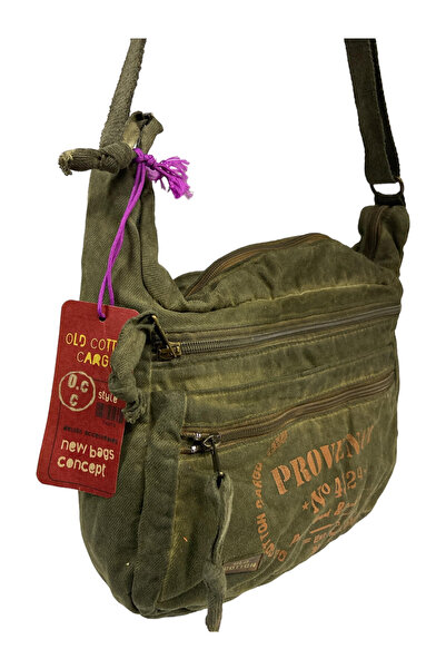 Old Cotton Quality Vintage Antique Casual Travel School Messenger Bag 28 cm X 26 cm