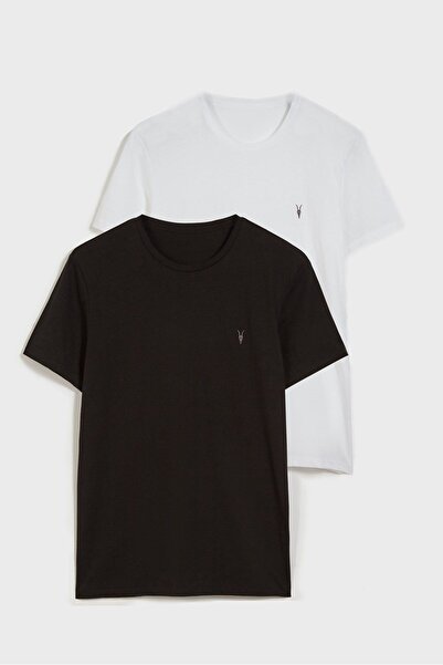 COMBİNE MİCHAİL Ασπρόμαυρα ανδρικά T-Shirts 2 Pack 2000