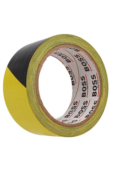 Boss Tape Sarı Siyah Duct Tape Bez Tamir Bandı En:48 Boy:5mt