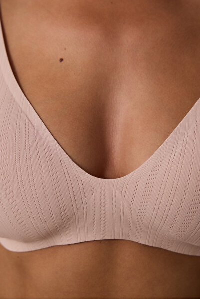 Penti Dusty Rose Pointel Removable Covered Stitch-Free Wire-Free Bra