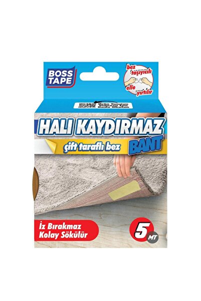 Boss Tape Halı Kaydırmaz Bant İz Bırakmaz Bez Sabitleme Bandı En:25mm Boy:5mt