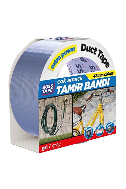 Boss Tape Duct Tape Tamir Bandı Bez Bant Gri En:48mm Boy:50mt