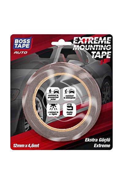 Boss Tape Çok Güçlü Araç Aksesuar Spoiler Çıta Montaj Bandı Hava Şartlarına Dayanıklı Boy:4,6mt