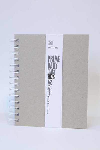Lemsstudio Prime Gray Gray 2026 Spiral Bound Hardcover Daily Agenda