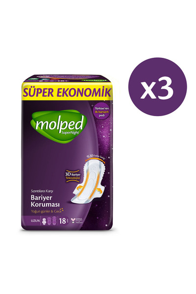 Molped Supernight Uzun Süper Avantaj Paketi 54 Adet