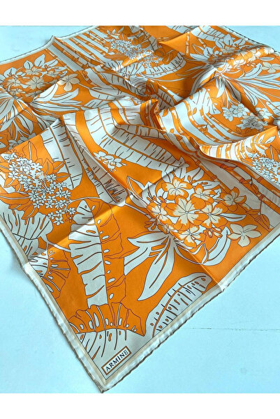 Armine سورا وشاح حريري 9353-05 برتقالي نمط مختلط