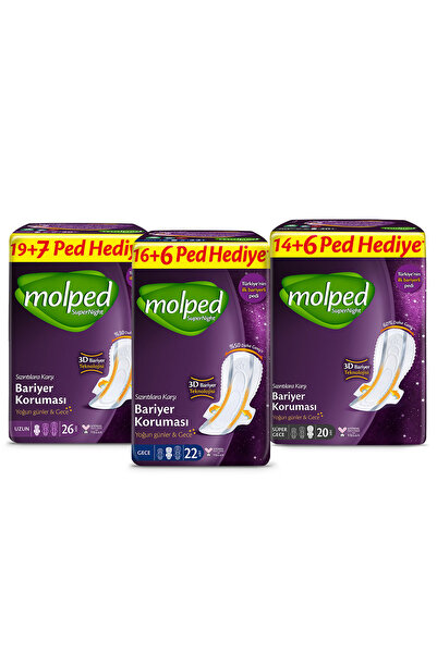 Molped Supernight 68 Pieces Economical Mixed Package