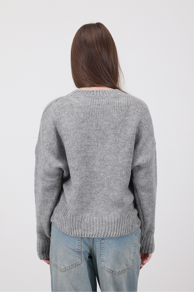 Addax Crew Neck Long Sleeve Knitwear Sweater K3423-A11