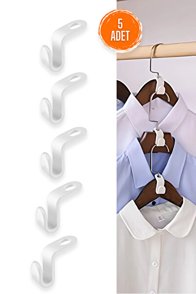 COZY SENSE Multiplicator de cuier pentru dulap, 5 bucăți, pantaloni, cămăși, set de cârlige pentru cuier, organizator pentru dulap în interiorul sertarului