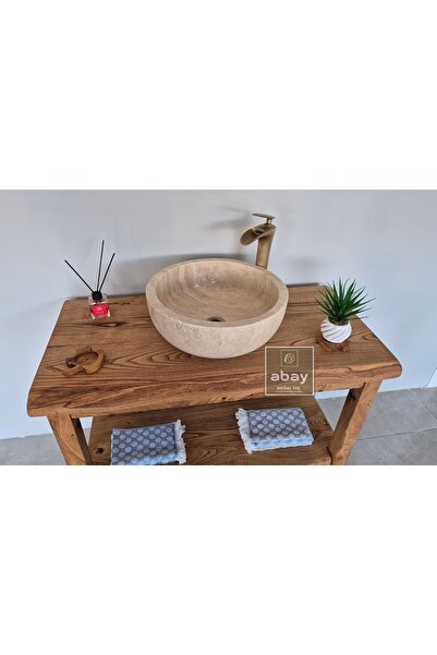 Abay Doğal Taş Traverten Çanak Lavabo