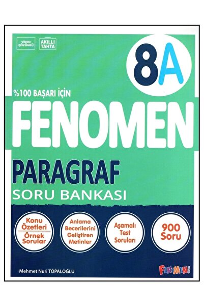 Fenomen Yayıncılık Fenomen 8. Sınıf Paragraf A Soru Bankası