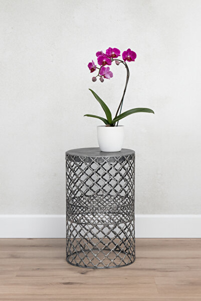 VENON Home Sehpa (250x480) Siyah Gümüş Patine