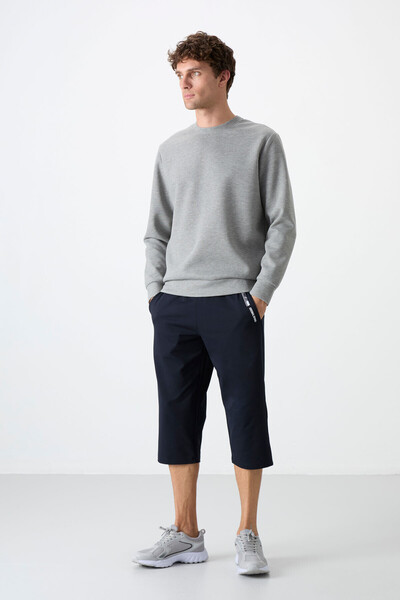 TOMMY LIFE Тъмносин преден джоб с подробна стандартна форма Класически крачол...