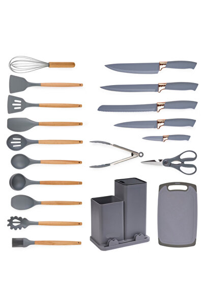OEM 19-piece kitchen utensil set with chopper and storage stand included GRI