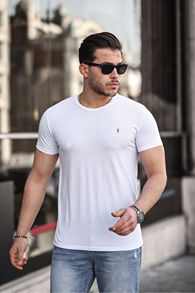 COMBİNE MİCHAİL Tricou pentru bărbați, 100% bumbac, respirabil, cu gâtul turnat, cu croiala normală