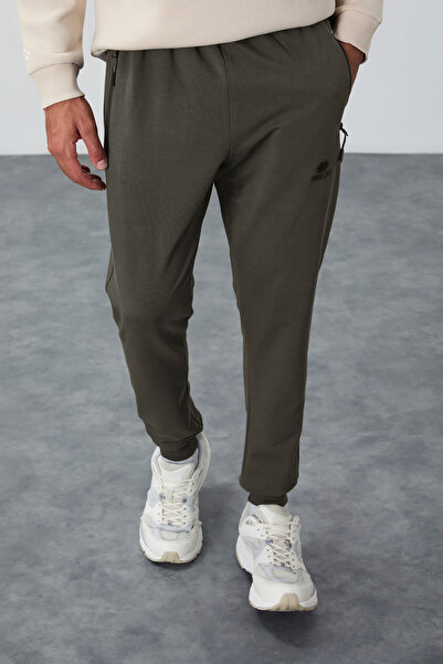 TOMMY LIFE Ανδρικά παντελόνια JoggEr - KHaki, ZippErEd and PockEtEd, Standard Fit - 84651