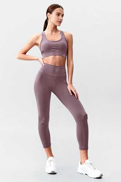 TOMMY LIFE Dried Rose High Waist Recovery Cross Back Detailed Slim Fit Women's Tights Set - 95283