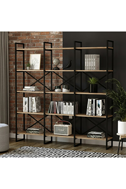 Yurupa Atlantis 175cm Metal Kitaplık 5 Raflı Geniş 3 Bölme ATL6-A