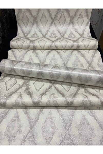 KOÇ YAPI DEKOR Tutkal Hediye5.30m2 Beyaza Gümüş Sedefli Detay Kabartmalı Itha...