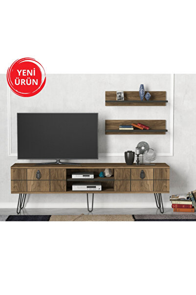 Dekorister Exclusive Rialto Demir Ayaklı Tv Ünitesi Ceviz