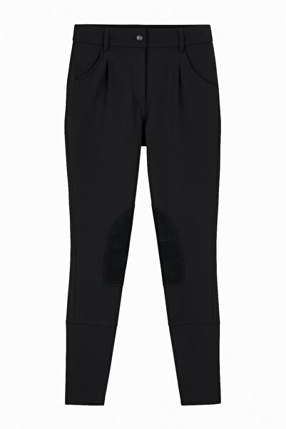 PEUR RIDER SHOP Pantaloni de călărie cu detalii din piele pentru bărbați negri