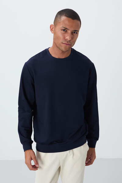 AIR JONES Ανδρικό φούτερ - Indigo Cotton, Soft Texture, Standard Fit - 88363