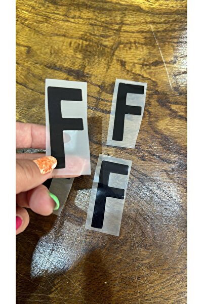 Gönülden Tasarım Armata imprimată cu litera F care se lipsește cu 4 bucăți de fier de călcat - 6x3 cm