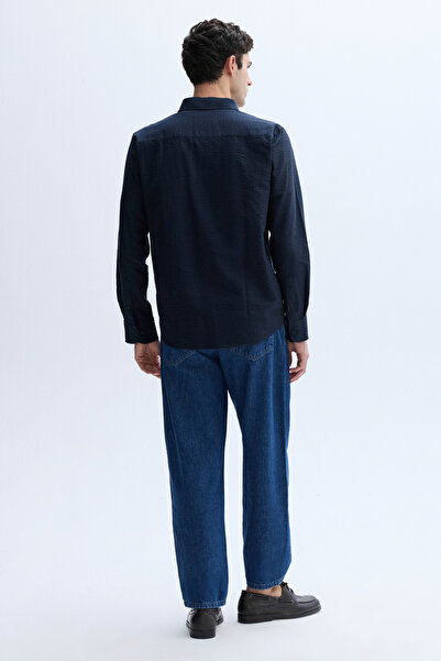 Mudo Regular Fit Textured Long Sleeve Shirt