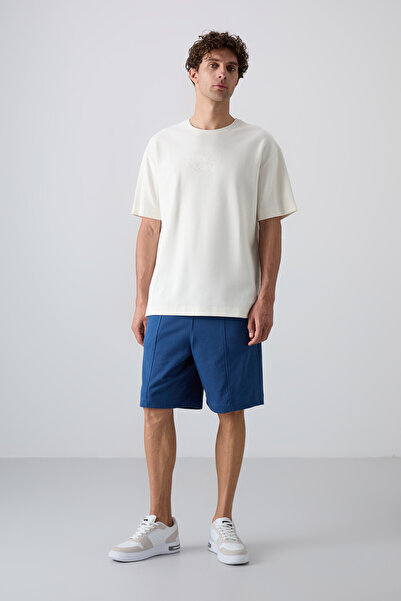 TOMMY LIFE شورت رجالي أساسي من القطن السميك الناعم المريح - 81261