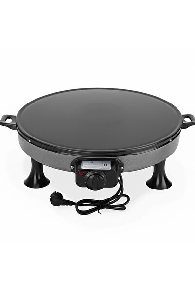 TANER Termostatlı Elektrikli Katmer,Gözleme,Börek,Ekmek Sacı Büyük Boy 2000w (Ayak Hediyeli)