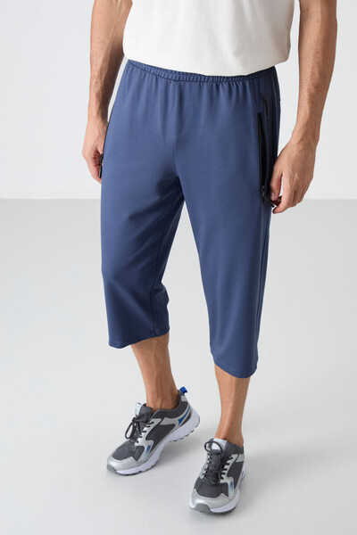 TOMMY LIFE Standard Mold Classic Leg Men's Capri with Petrol Zipper Pocket - 83091