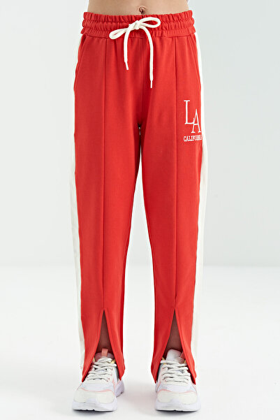 TOMMY LIFE Fiesta Yazı Nakış Detaylı Bağcıklı Rahat Kalıp Kız Çocuk Eşofman A...